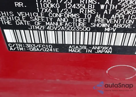 2010 Toyota Rav4 из США, поврежденный, VIN JTMZF4DV2A5023500